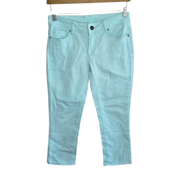 Y2K Delia's | Mint Green Capri Taylor Fit Jeans Juniors Size 3/4 - Picture 7 of 7